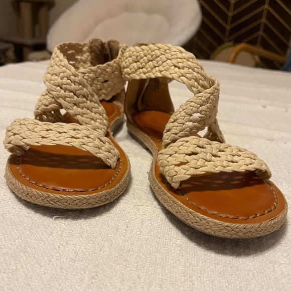 Boho Crochet Flat Summer Open Toe Sandals Women’s 8 - Picture 2 of 10